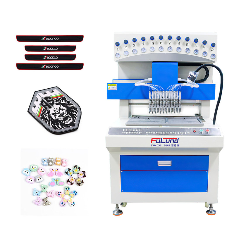 factory Suitable for PVC soft silicone insole dispensing filler drop molding 12 18 24 color dotting machine